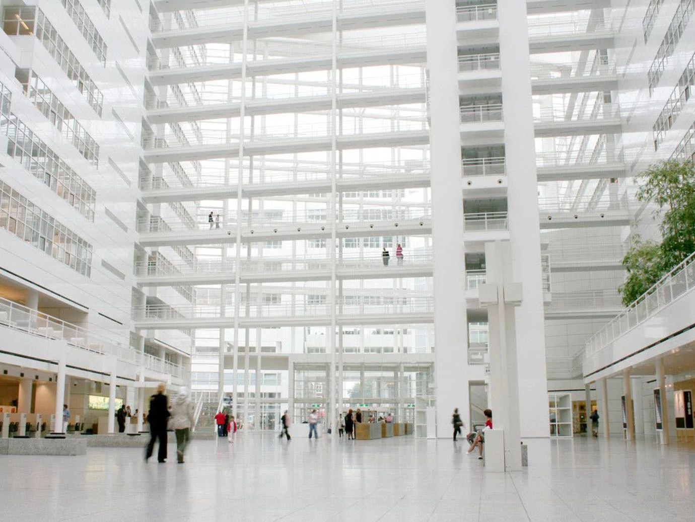 Interior view of commercial complex