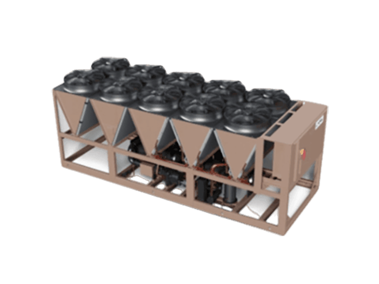 York air cooled chiller product display