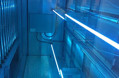 Ultraviolet filtration inside the HVAC air handling product