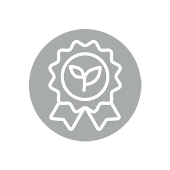 Icon of a ecology symbol with leaf on an award icon
