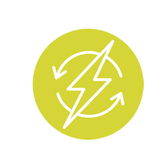 Icon indicating the electrical circulation