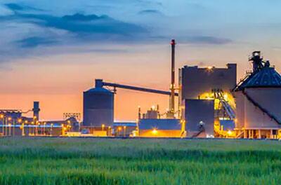 Industry view in evening