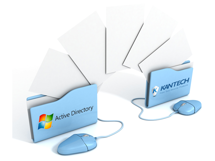 Representation of data transfer from Active directory to Kantech