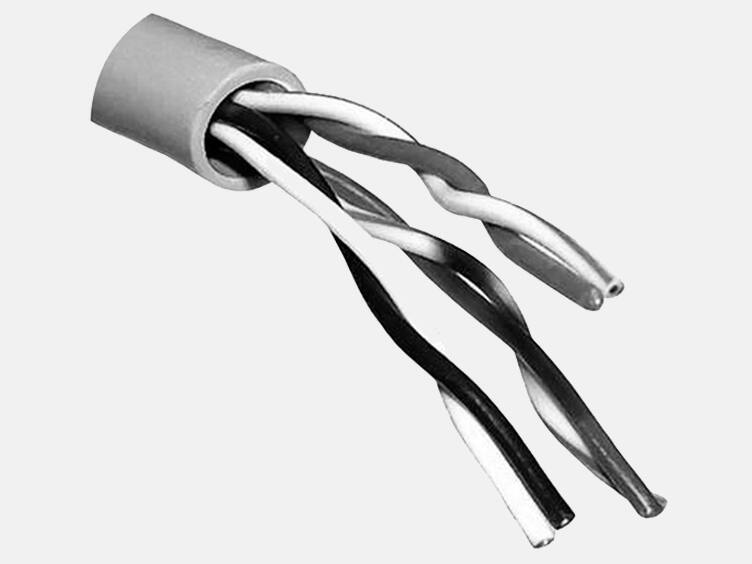 three sets of wires from the cable